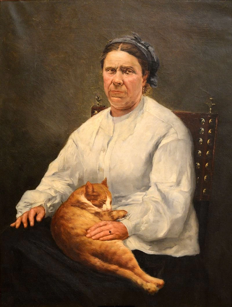 La donna gatto - Museu Jose Malhoa, Caldas da Rainha